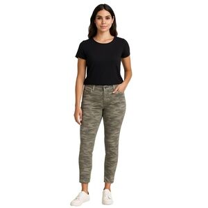 WIT & WISDOM Women’s‎ Pants Size 10 Camo Print Ankle Slim Fit Casual Stretch